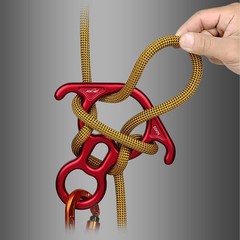 Climbing Figure 8 Descender 6.7 Inch Red Device for Safe Belaying and Rappelling