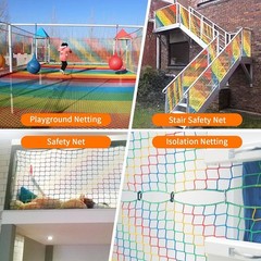 Multicolor Safety Rope Net for , Climbing Net for Outdoor, Balcony & Playgrou…