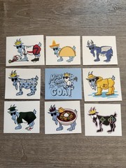 GOAT USA Stickers – 9 STICKER PACK – GREAT VARIETY- FREE SHIPPING!