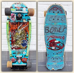 Powell Peralta 1987 Skateboard Steve Caballero Dragon & Bats Tracker Trucks Vtg.