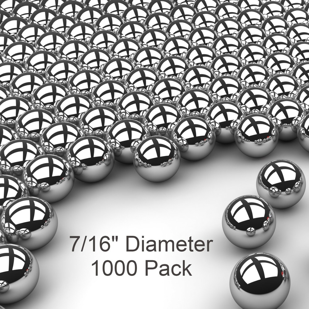 1000 qty 7/16″ Inch Steel Shot Slingshot Ammo Balls