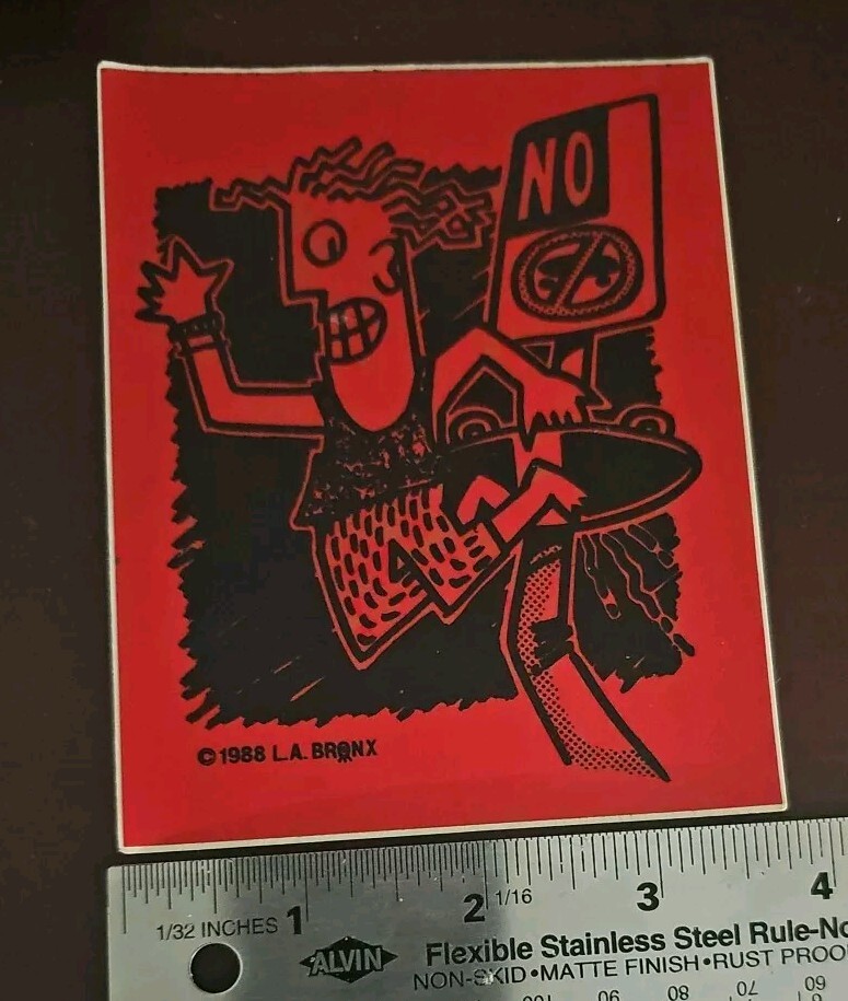 LA BRONX Skateboards 🛹 Vintage Sticker 1988 RARE
