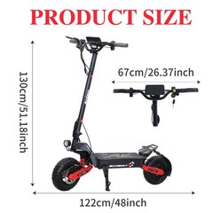 1200W Electric Scooter for Adult 25Mile 30MPH Foldable 11inch Off-road E-Scooter