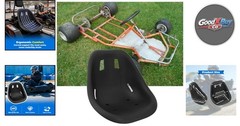 FOR Go Kart Large Size Seat Backrest Ergonomic Design Black ABS