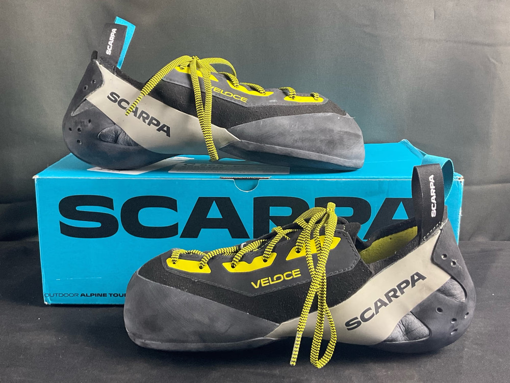 Scarpa Veloce L Climbing Shoes Black-Yellow Size 43