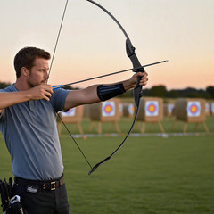 Archery 53″ Recurve Bow & Arrows Set 40lbs Recurve Bow For Adult Beginner Target