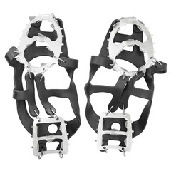 1 Pair 18 Teeth Crampons Fishing Snow Shoe Spiked Grips Cleats AntiSlip FF