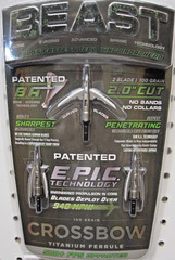 Bowmar Beast Titanium Crossbow Broadheads 2 Inch 100 Grain 3 Pack New