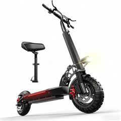 1000W Adult Folding Electric Scooter w/ Seat 48V 13AH 45Miles 25MPH 10″ Off Road