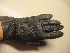 NOS Black Fine Leather Riding Show Gloves Perforated One Size Philippines EXC