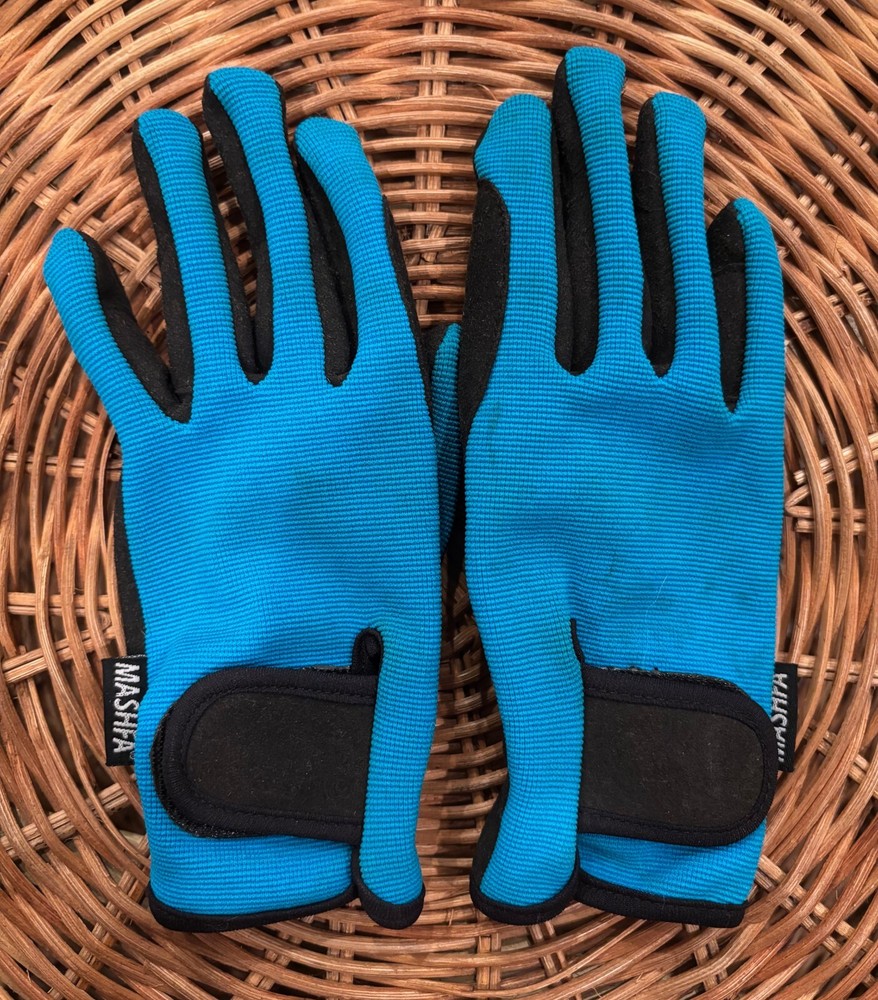 Mashfa Horse Riding/Equestrian Gloves Children’s Blue Kids Size 8/10 Years