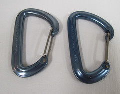 Set of Two Pre-owned Black Diamond MiniWire Carabiners Great Condition Gray 24kN