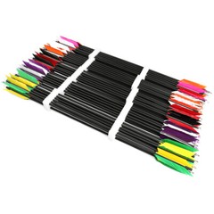6/12pcs 30″ Carbon Arrows 4″ Flu Flu Feather SP500 Bow Hunt Archery Shoot Target