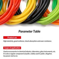 Colorful Surgical Latex Tube Natural Rubber Pipe Hose Elastic Slingshot Fishing