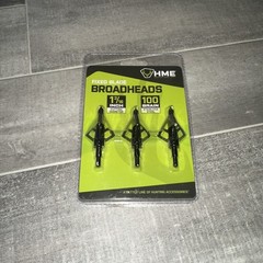 New HME Fixed-Blade Steel Tip 100-Grain Hunting Broadheads (3-Pack)