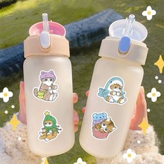 20Pcs Random Cute Cartoon Cats Kitty Kawaii Cat Waterproof Decals Stickers