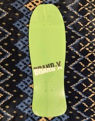 New In Shrink Brand X Riot Stick Skateboard Deck Pea Olive Green Reissue 80’s