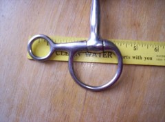 Used Stainless Boucher Baucher Hanging Cheek Snaffle Bit 5 1/2″ Mouth
