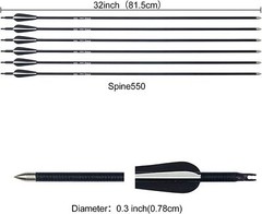 Archery Recurve Bow Arrows Set 30 40LBS Straight Longbow Bow Right and Left Hand