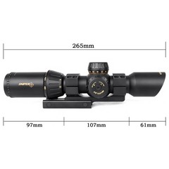 Sniper 1.5-5×32 Crossbow scope 300-450 FPS, 20-100 Yards, R/G/B Illuminated