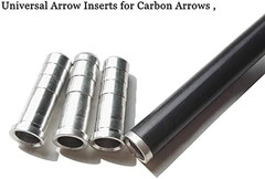 12 Pack Archery Arrow Aluminum Inserts for ID 6.0Mm / 6.2Mm / 7.6Mm Carbon Arrow