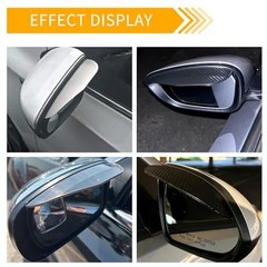 2PCS Side Mirror Visor Rain Guards – Car Rain Guard – Aluminum Alloy Silver