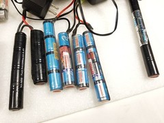 21x 8.4 NIMH Batteries + Chargers for Airsoft AEG / RC Car Untested