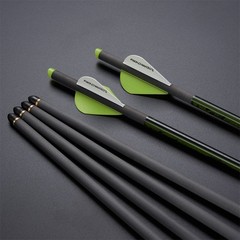 6/12pcs .006 20″ Pure Carbon Crossbow Bolts Arrows 385 Grain Archery Hunting USA