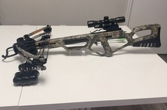 Kronicle Camouflage Crossbow with 4×32 Scope & 3 Carbon 20″ Crossbolt Arrows