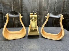 Brass Bell Stirrups 3″, 4″, 5″ / Ranch Saddle / Roping