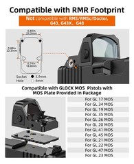 FullSized Red Dot, Motion Awake Optic for Pistols, 2MOA Dot, 12 Brightness Ad…