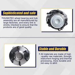 KUSATEC 515064 2WD/RWD Front Wheel Bearing and Hub Assembly Fit for Nissan Fr…