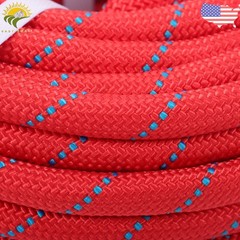 1/2in × 125ft Double Braided Polyester Rope Breaking Strength 8400 Pounds Red
