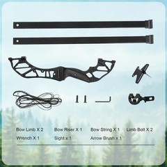 Right Hand Black Recurve Bow 30lbs 40lbs Bundle