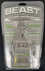 Bowmar Beast Titanium Hybrid Broadheads 2.3 Inch 100 Grain 3 Pack New