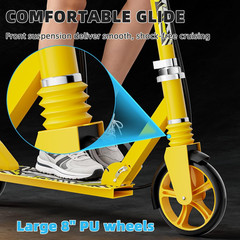 Scooters for Kids 8-12, Teens & Adults – Load 240 LBS, 8-Inch Wheels, Kick Scoot