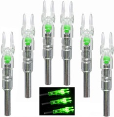 6PCS Led Lighted Nocks for Arrows with .244″/6.2mm Inside Diameter for Hunting