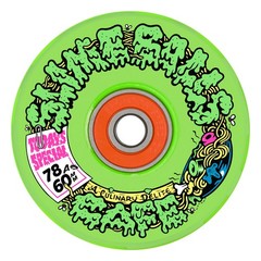 Santa Cruz SLIME BALLS CAFE LIGHT UPS Skateboard Wheels 60mm 78a w/Bearings