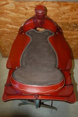 19″ G.W. CRATE DRAFT ROPING SADDLE MADE IN BRYANT ALABAMA