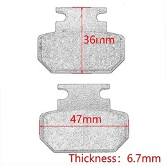 Metal Brass Alloy Disc Brake Pads for Citycoco Scooters Front Rear 47 36 6.7 mm