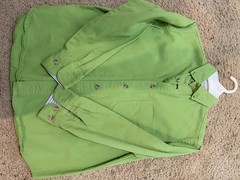 RODS western wear child’s youth L western Show Shirt Lime Green