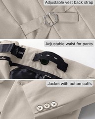 Addneo Boys Suits Slim Fit Size 16 Formal Suit For Kids Toddler Tuxedos
