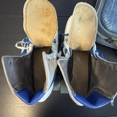 Vintage Nike High-Top Leather Roller Skates — White/Navy Blue ~size 8 Men
