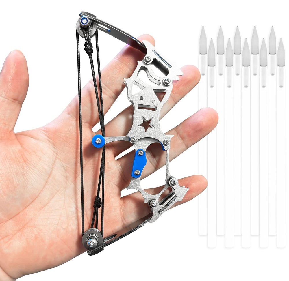 Mini Archery Bow Set Right Hand Mini Compound Bow Mini Hunting Bow Metal Mate…