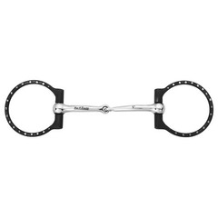 JK BAR H EQUINE Western D Ring with Silver Dots & Single-Jointed Mouthpiece