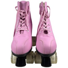 XUDREZ Light Up Roller Skates High-Top Rare Pink Purple Size 45 Carry Bag