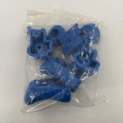 Blue Climbing Holds Set Rock Wall Grips Bolt-On Indoor Home Gym Assorted Lot