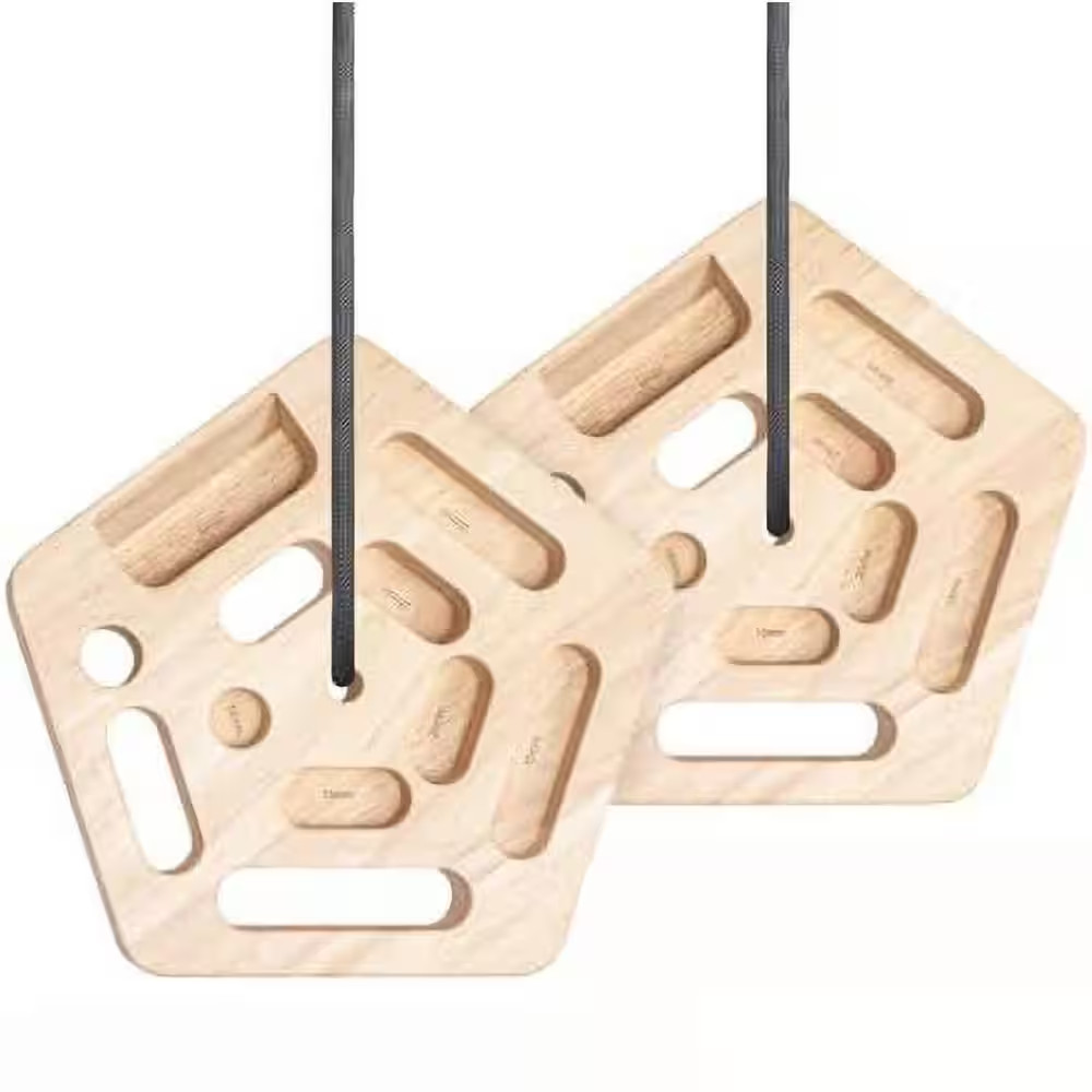 Oak Hangboard Rock Climbing Training 1-Pack with 11 Grip Options 3Cm Thick 450 L