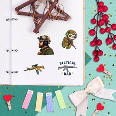 100Pcs Tactical Stickers for Men, Gun Sticker Pack – Gifts for Gun Enthusiast…