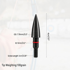 25 PCS Archery Arrow Tips for Archery Target Practice 100/125 Grain Arrowhead Sc